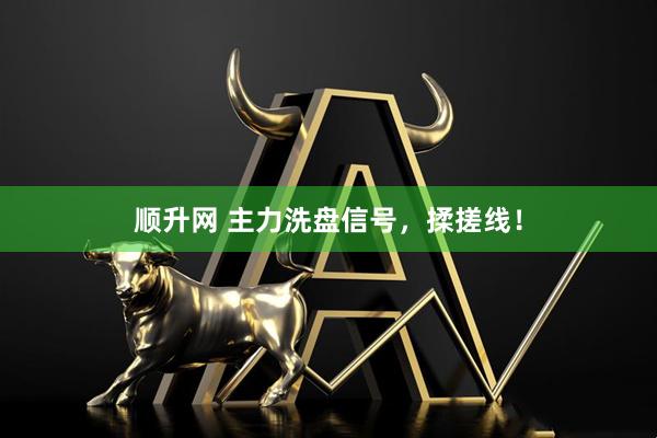 顺升网 主力洗盘信号，揉搓线！